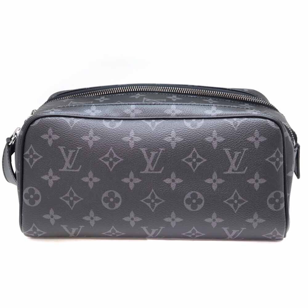 Louis Vuitton Dopp Kit Clutch Bag Monogram Eclipse Black